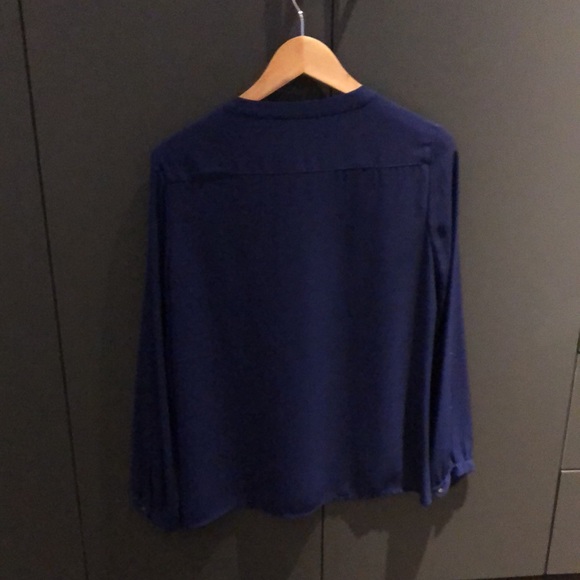Banana Republic Dark Purple Blouse Size M - Picture 2 of 2